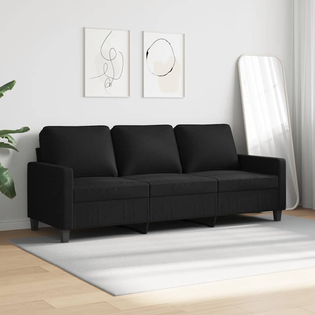 Trosjed od tkanine Crna 180 cm