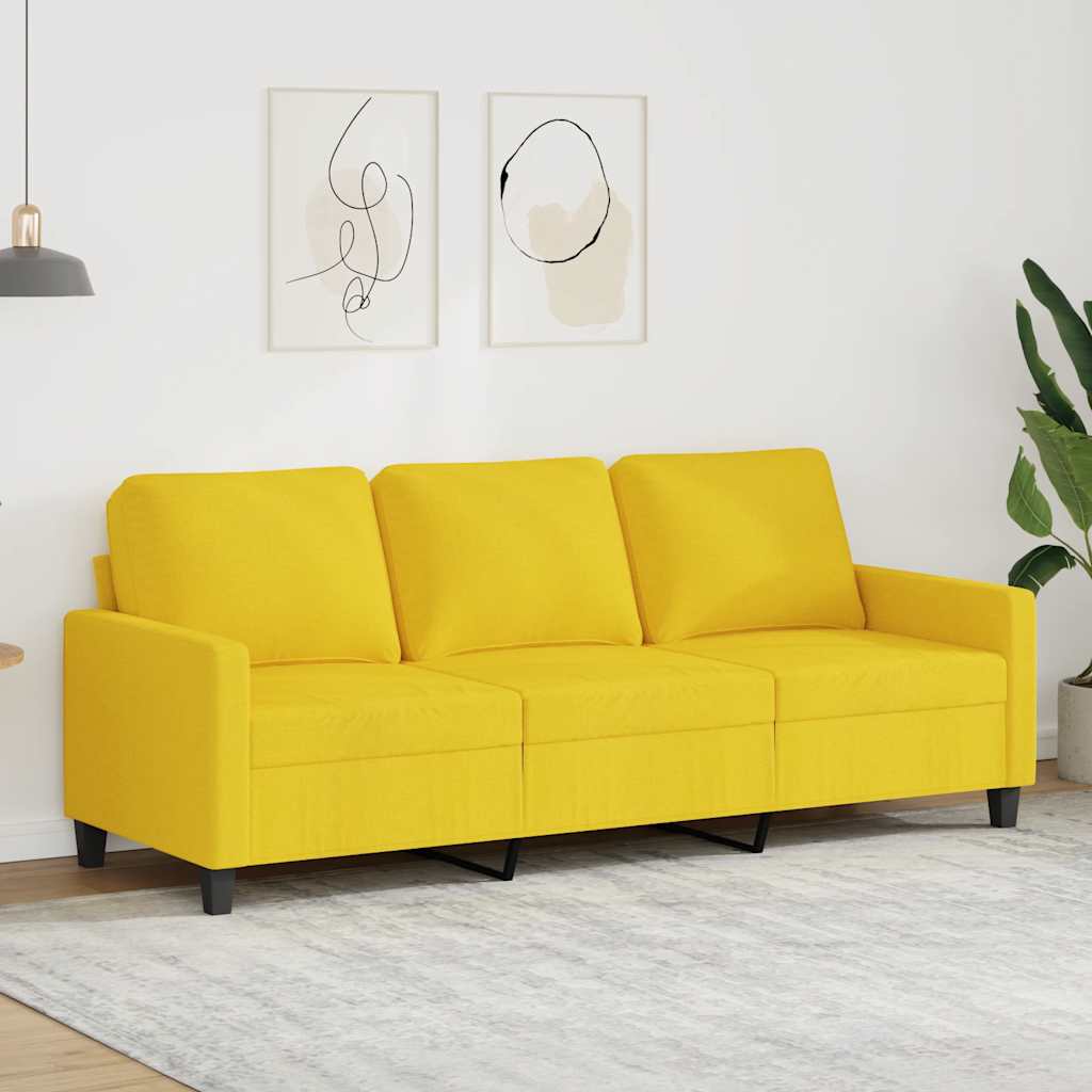 Trosjed od tkanine svjetložuti 180 cm