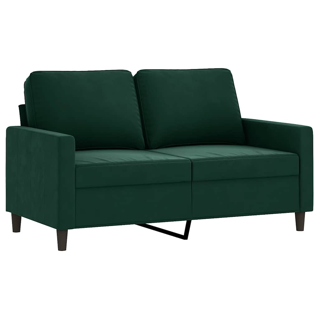 Dvosjed tamnozeleni 120 cm baršunasti Zelena
