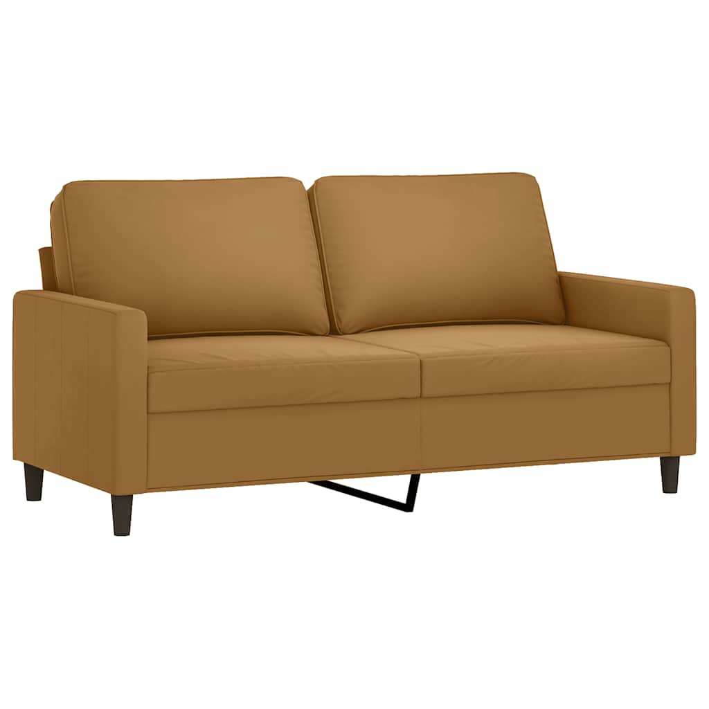 Dvosjed smeđi 140 cm baršunasti