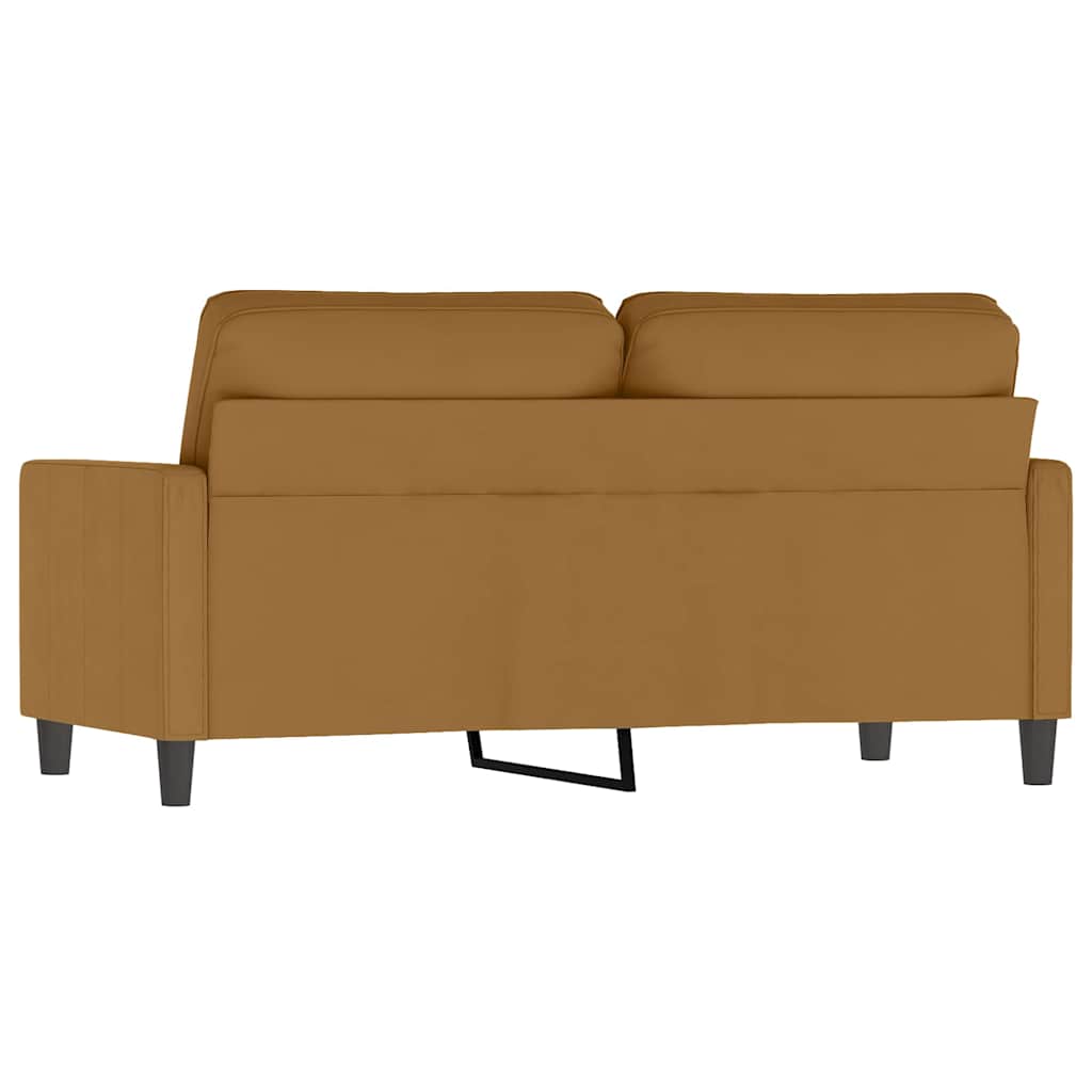 Dvosjed smeđi 140 cm baršunasti