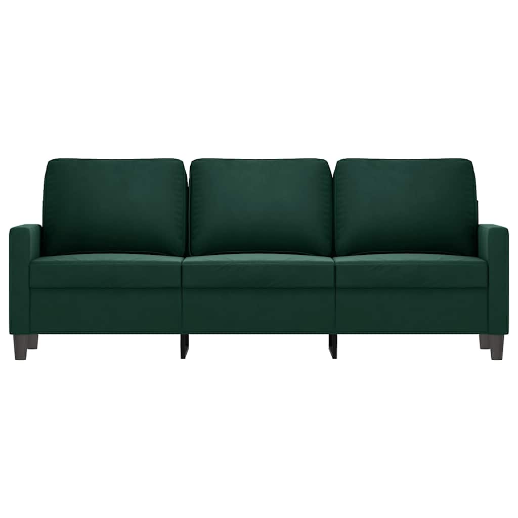Trosjed tamnozeleni 180 cm baršunasti