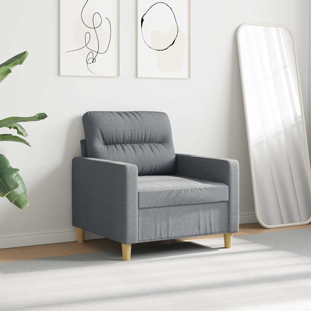 Fotelja svjetlosiva 60 cm od tkanine