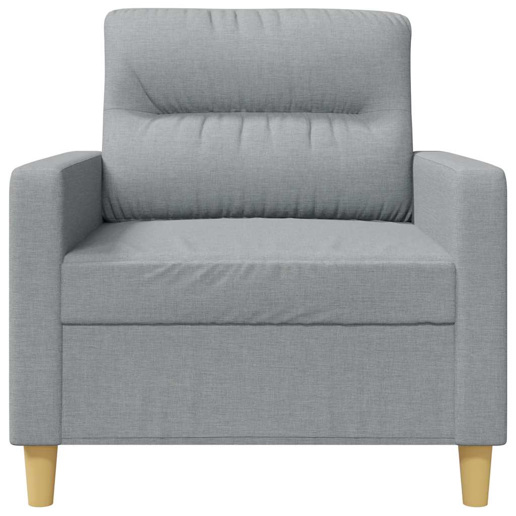 Fotelja svjetlosiva 60 cm od tkanine