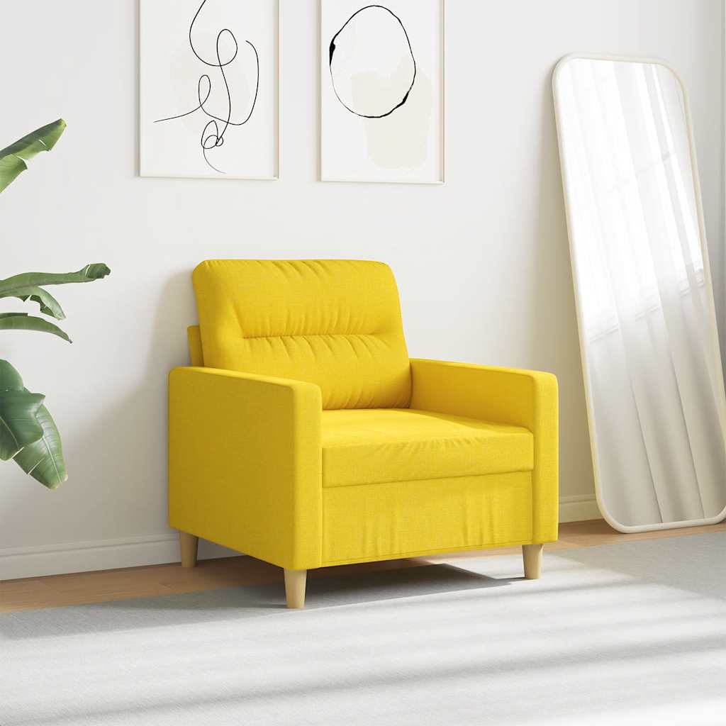 Fotelja Svjetložuta 60 cm od tkanine