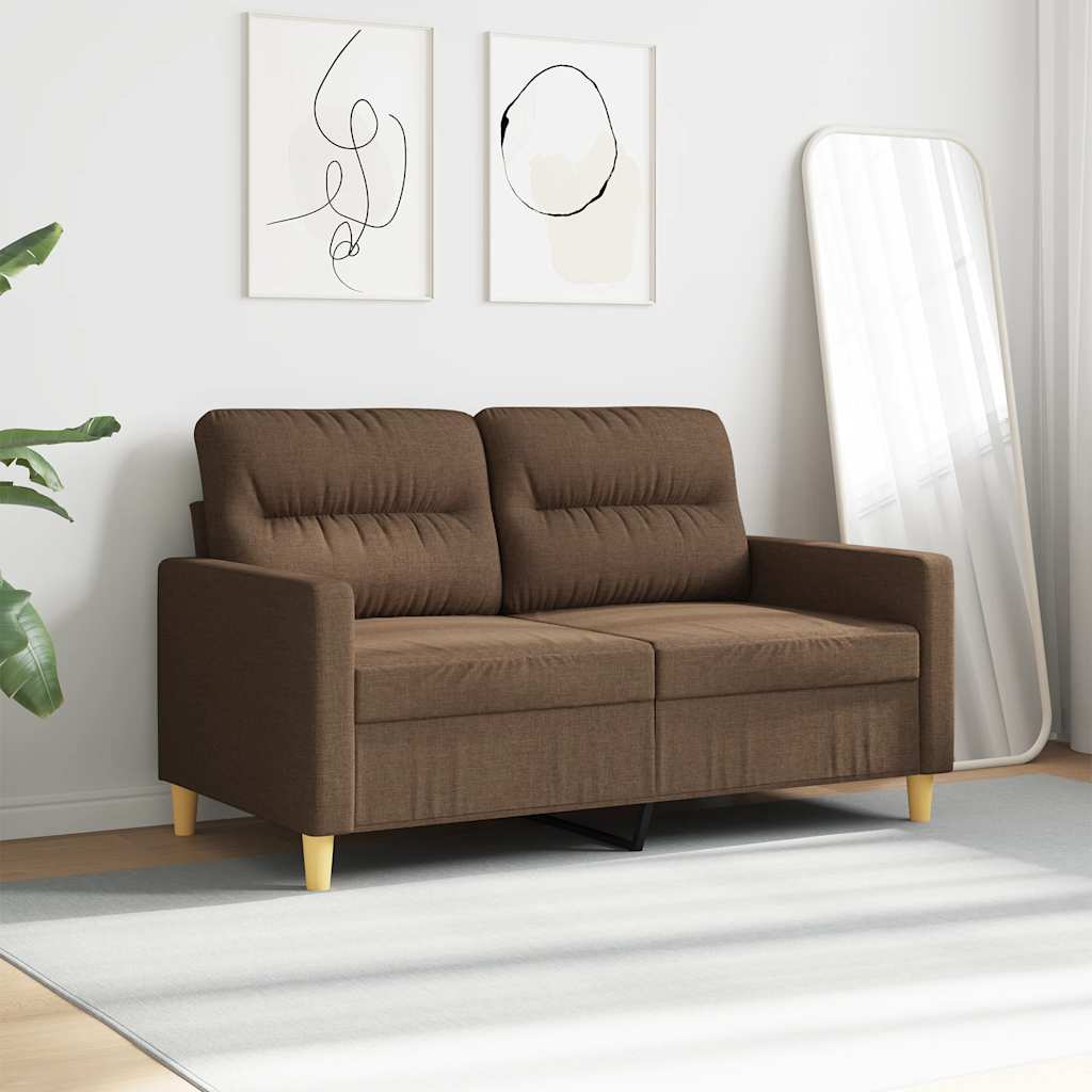 Dvosjed od tkanine smeđi 120 cm
