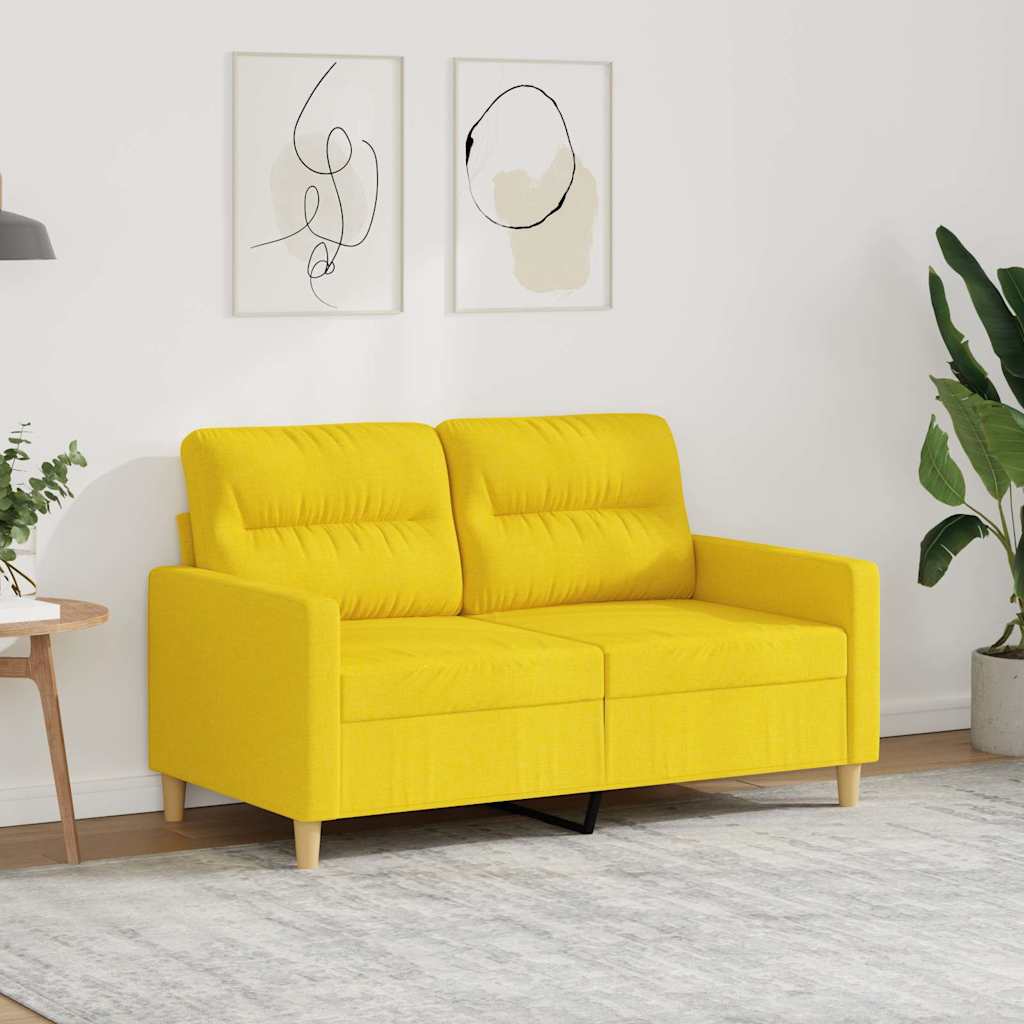 Dvosjed od tkanine svjetložuti 120 cm