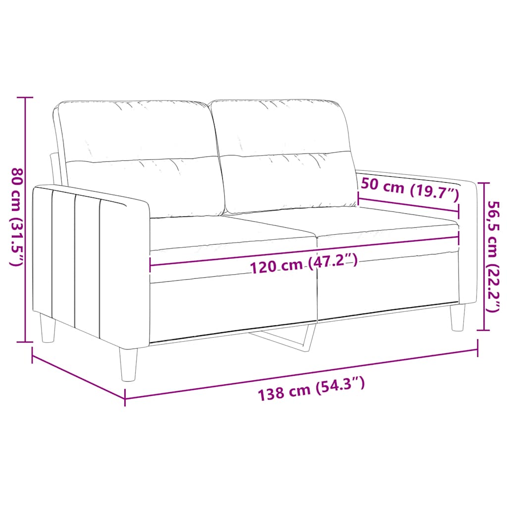 Dvosjed od tkanine crvena boja vina 120 cm