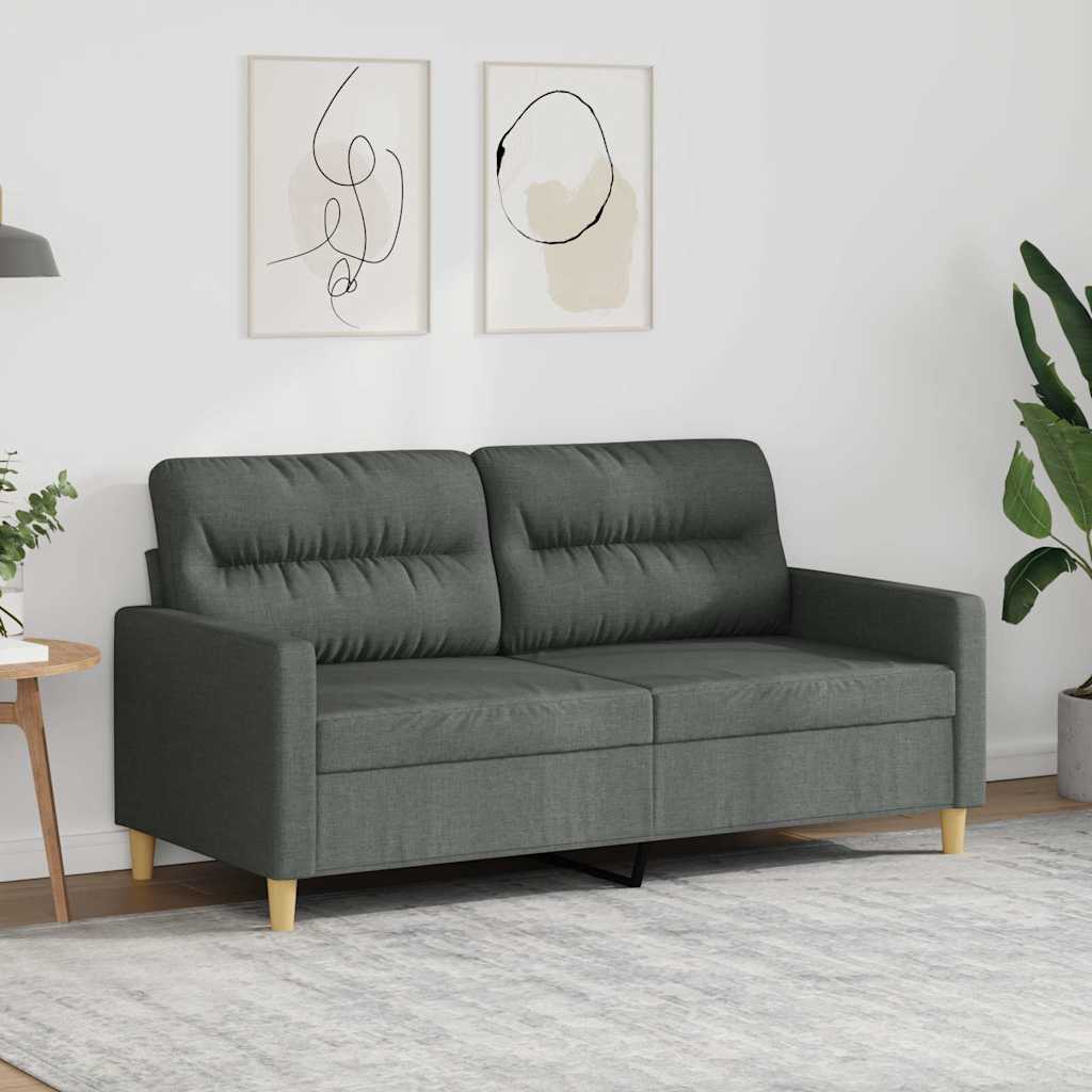 Dvosjed od tkanine tamnosivi 140 cm