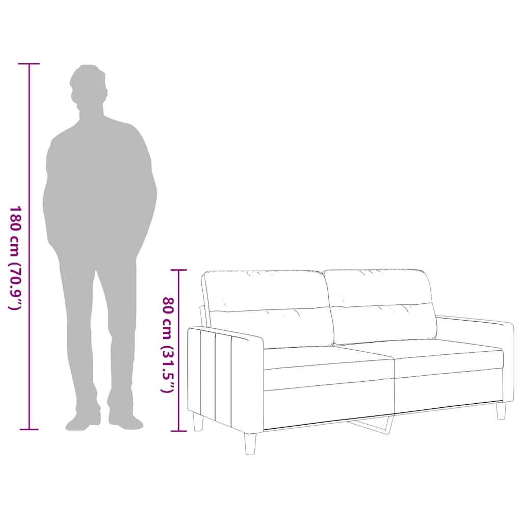 Dvosjed od tkanine svjetložuti 140 cm