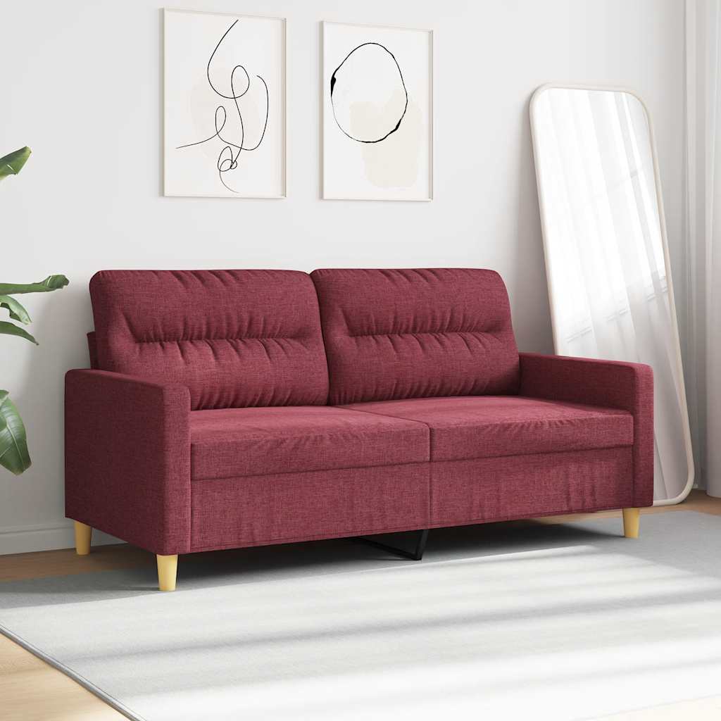Dvosjed od tkanine crvena boja vina 140 cm
