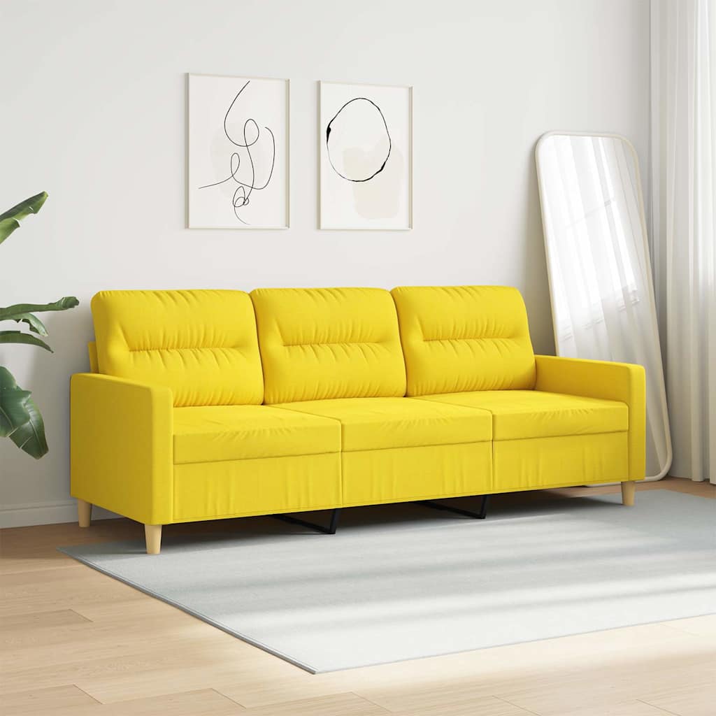 Trosjed od tkanine svjetložuti 180 cm