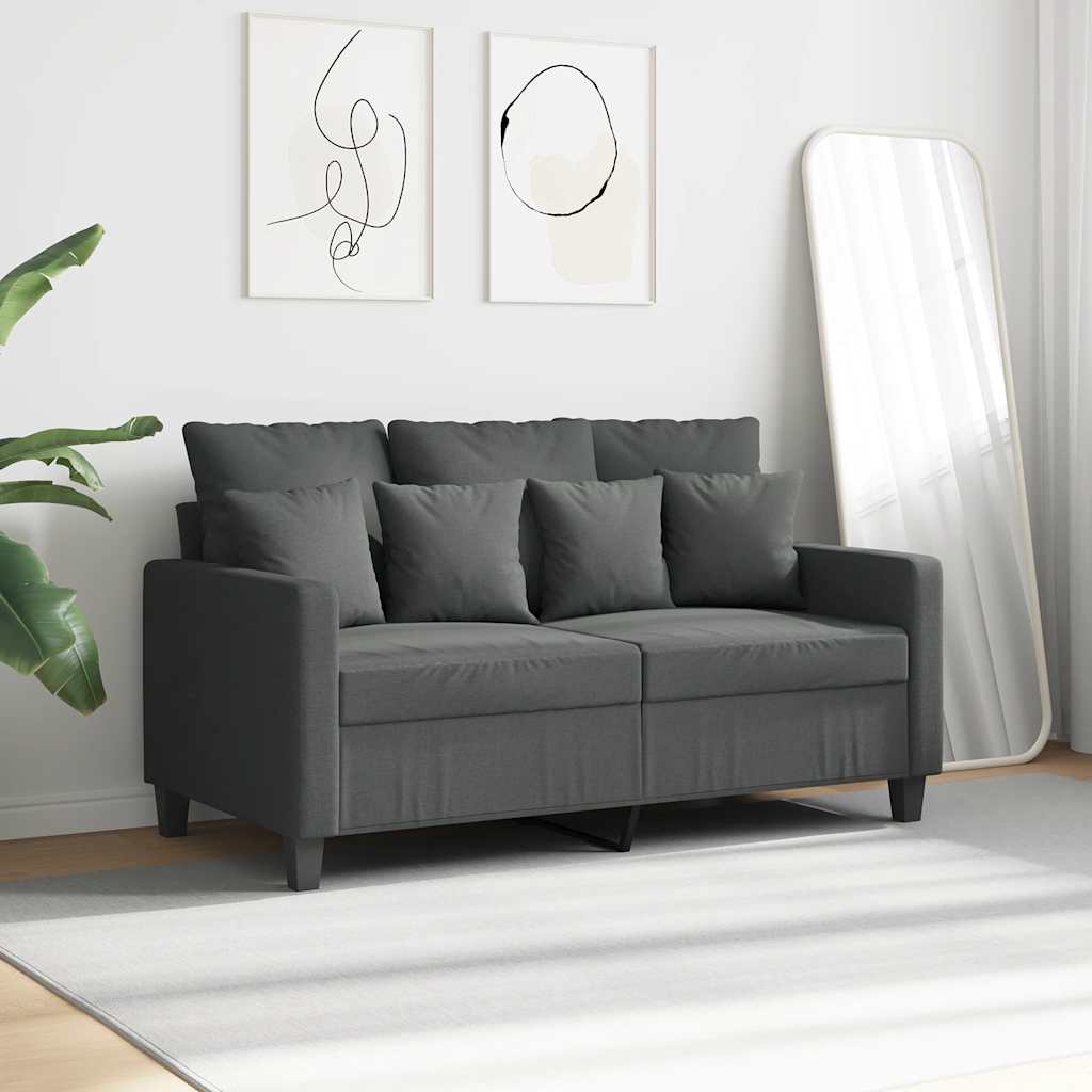 Dvosjed od tkanine tamnosivi 120 cm
