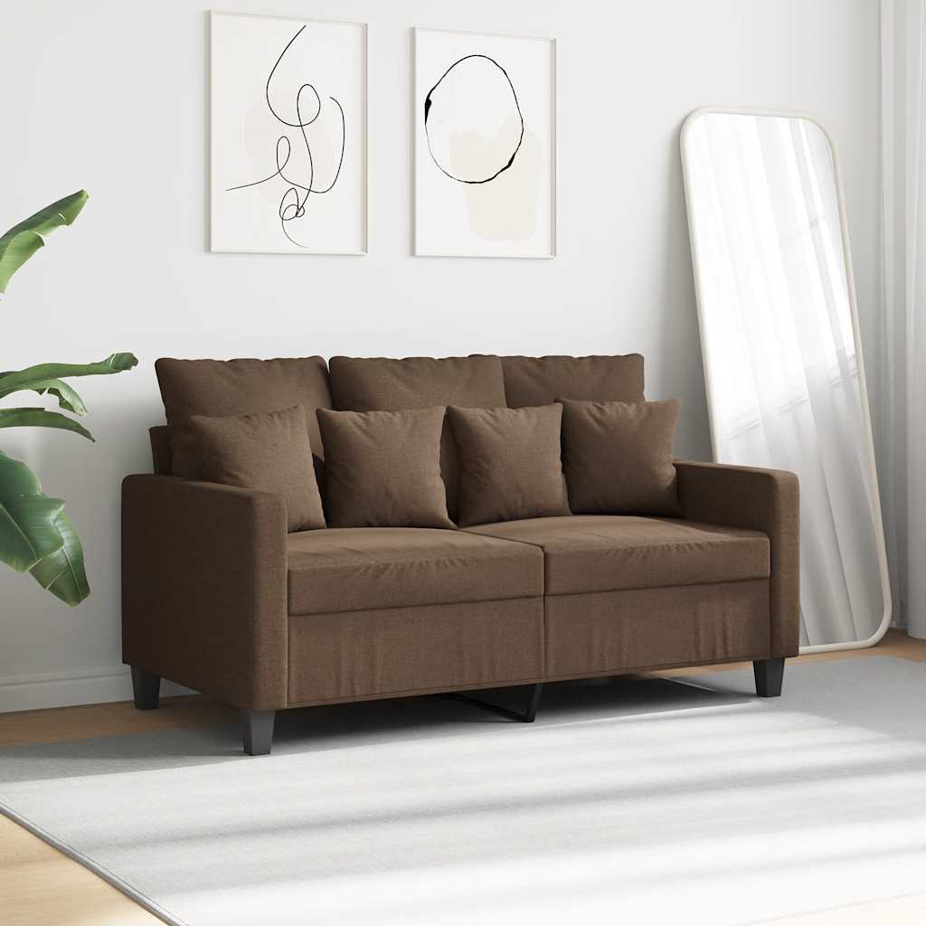 Dvosjed od tkanine smeđi 120 cm
