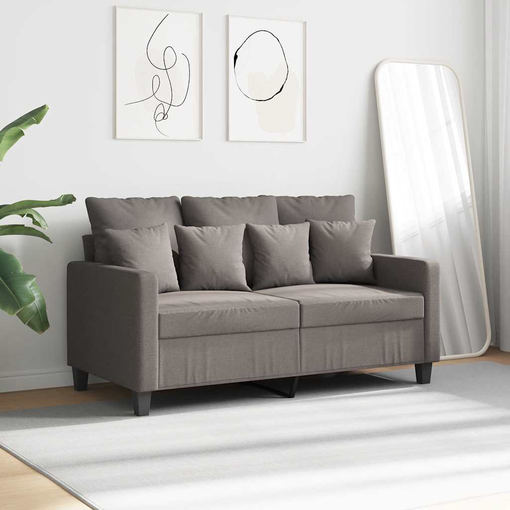 Dvosjed od tkanine smeđesivi 120 cm