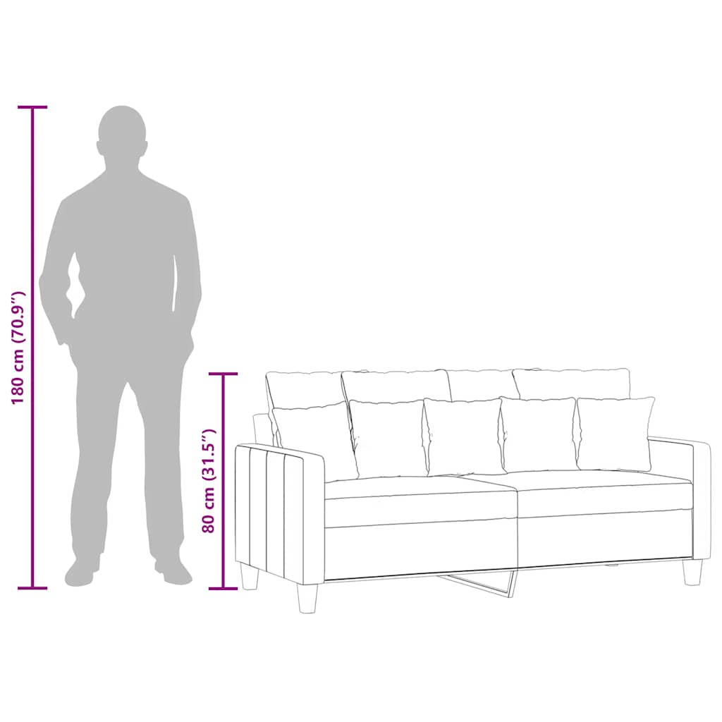 Dvosjed od tkanine svjetlosivi 140 cm