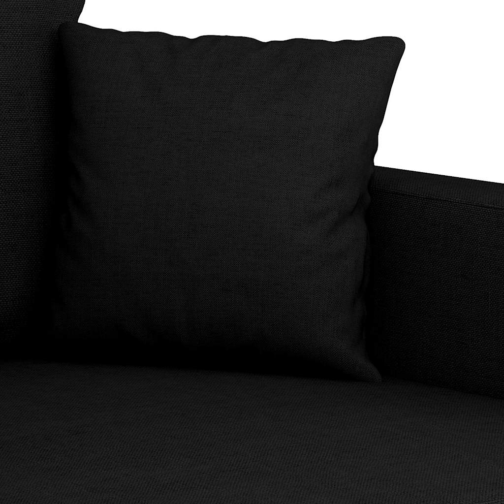 Dvosjed od tkanine crni 140 cm