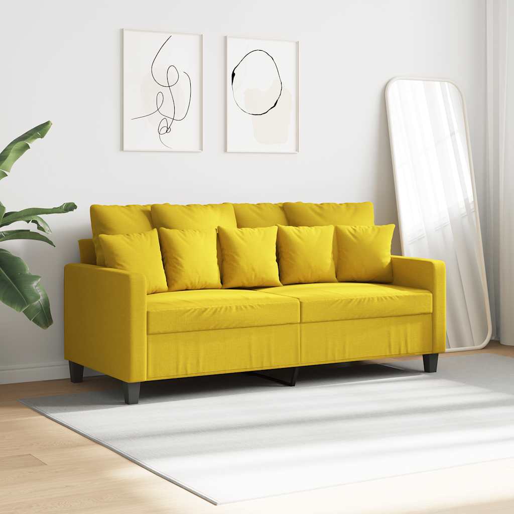 Dvosjed od tkanine svjetložuti 140 cm
