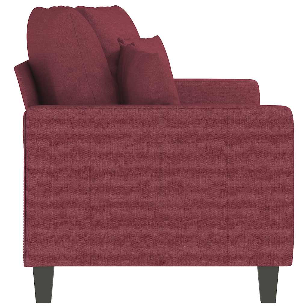 Dvosjed od tkanine crvena boja vina 140 cm