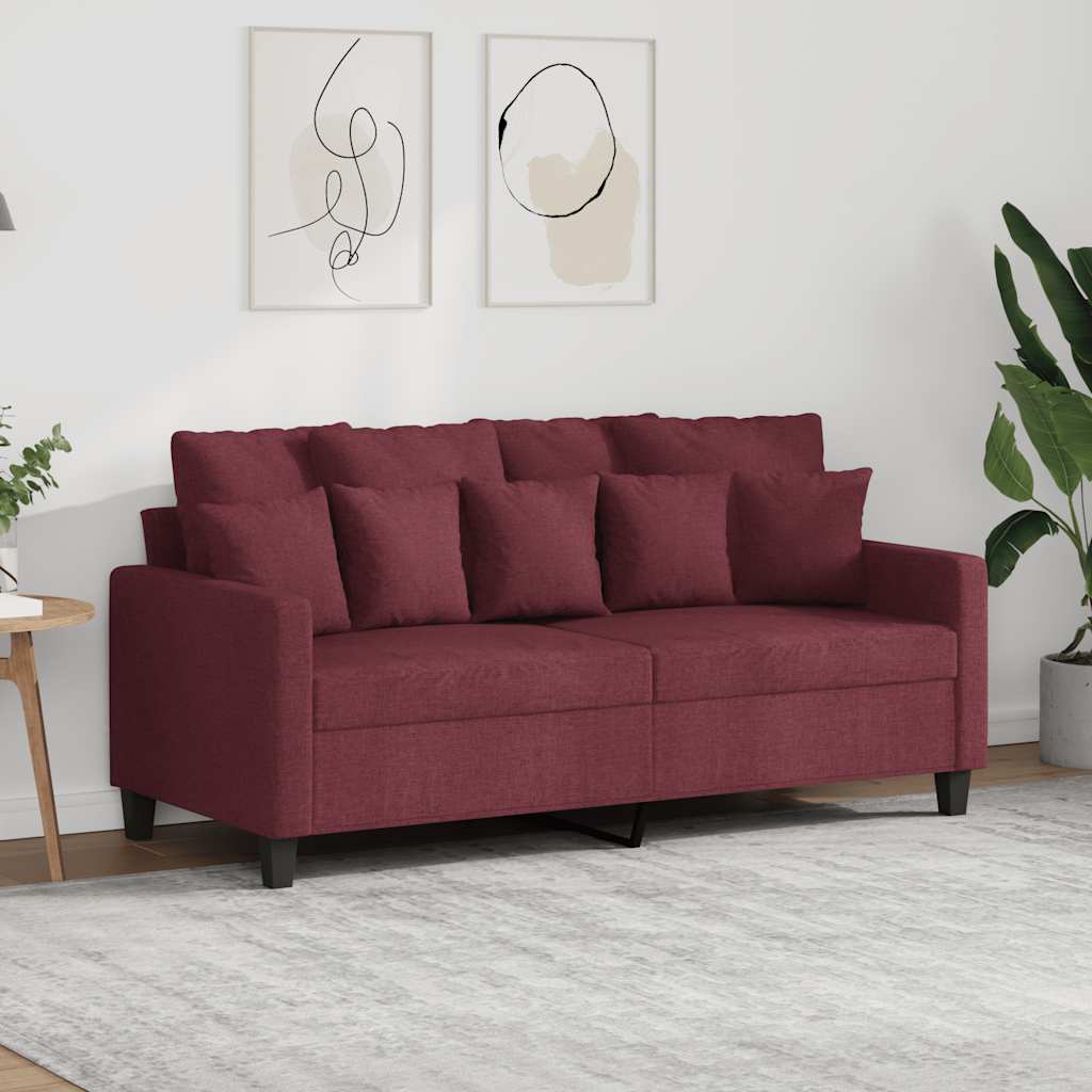 Dvosjed od tkanine crvena boja vina 140 cm