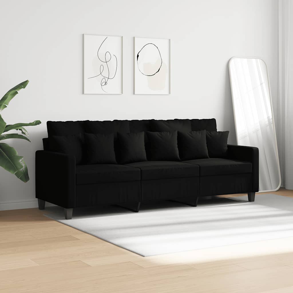 Trosjed od tkanine Crna 180 cm