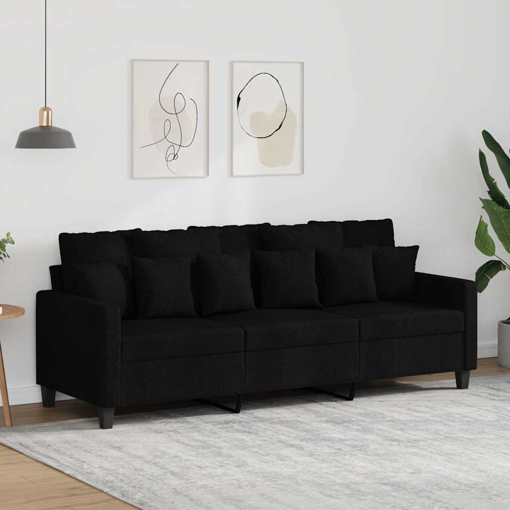 Trosjed od tkanine Crna 180 cm