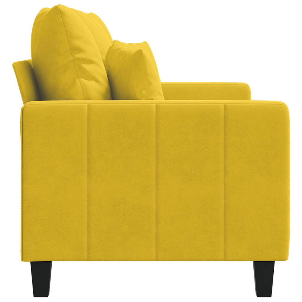 Dvosjed žuti 120 cm baršunasti
