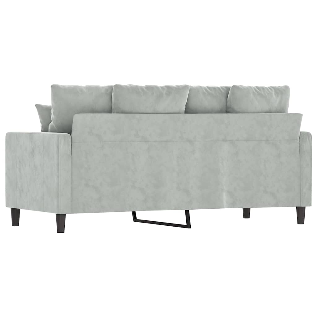 Dvosjed Svjetlosiva 140 cm baršunasti