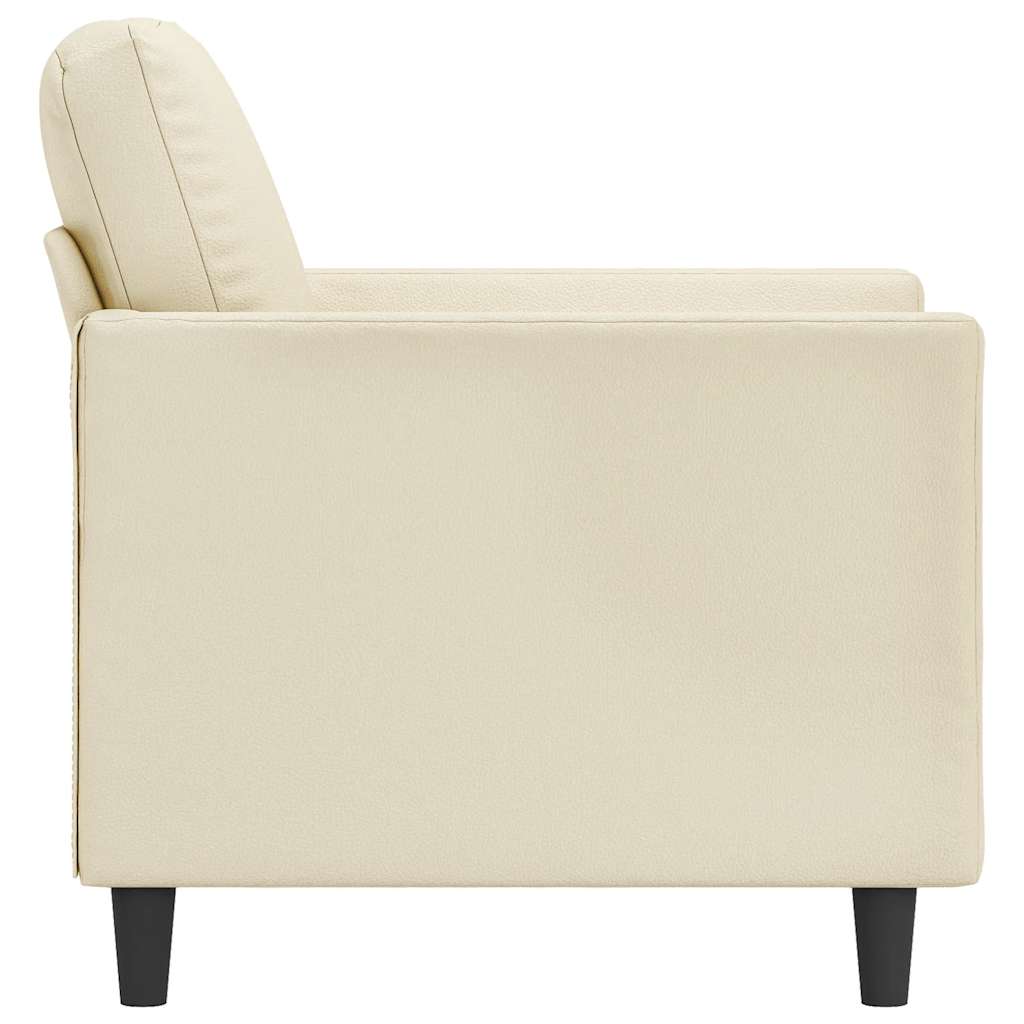 Fotelja krem 60 cm od umjetne kože