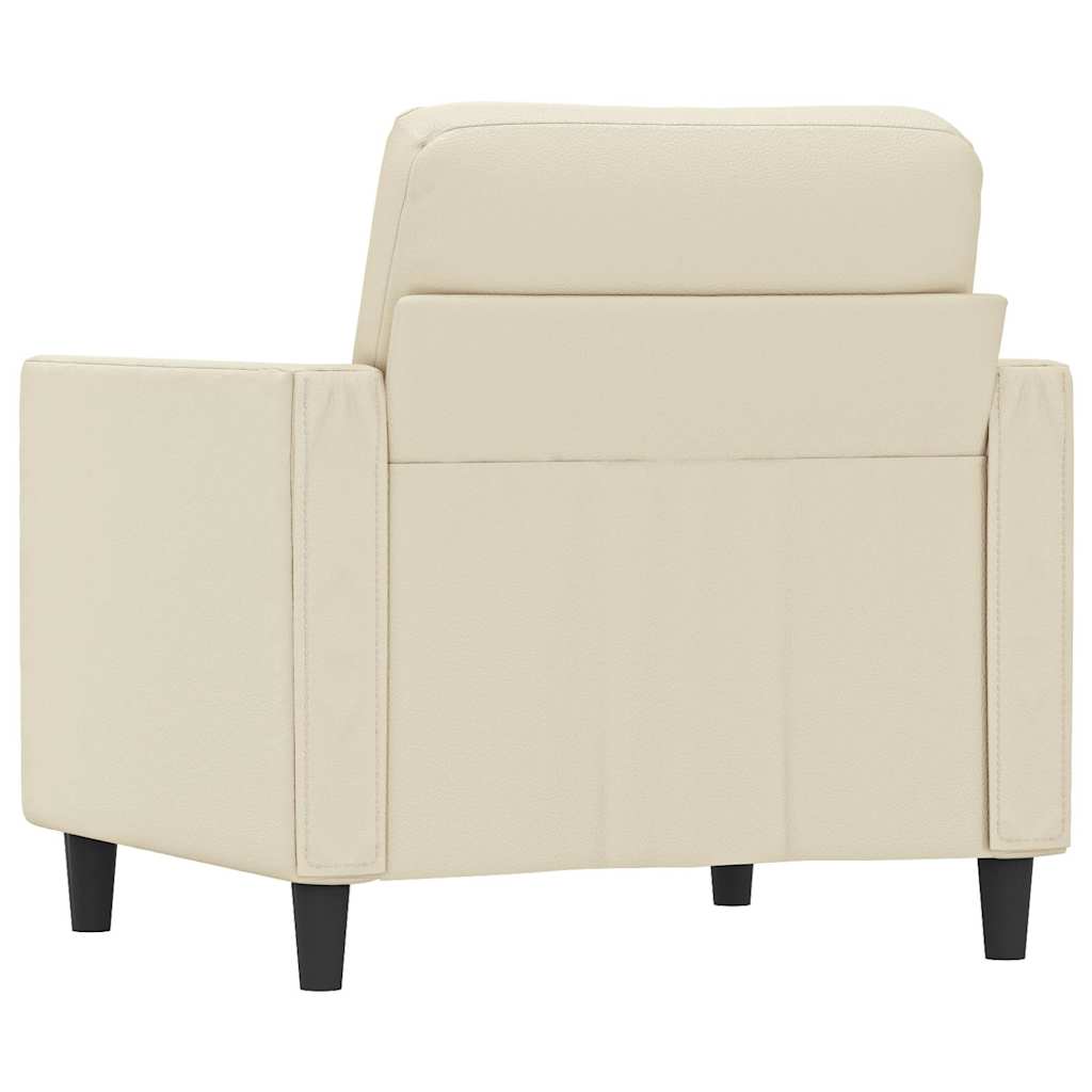 Fotelja krem 60 cm od umjetne kože