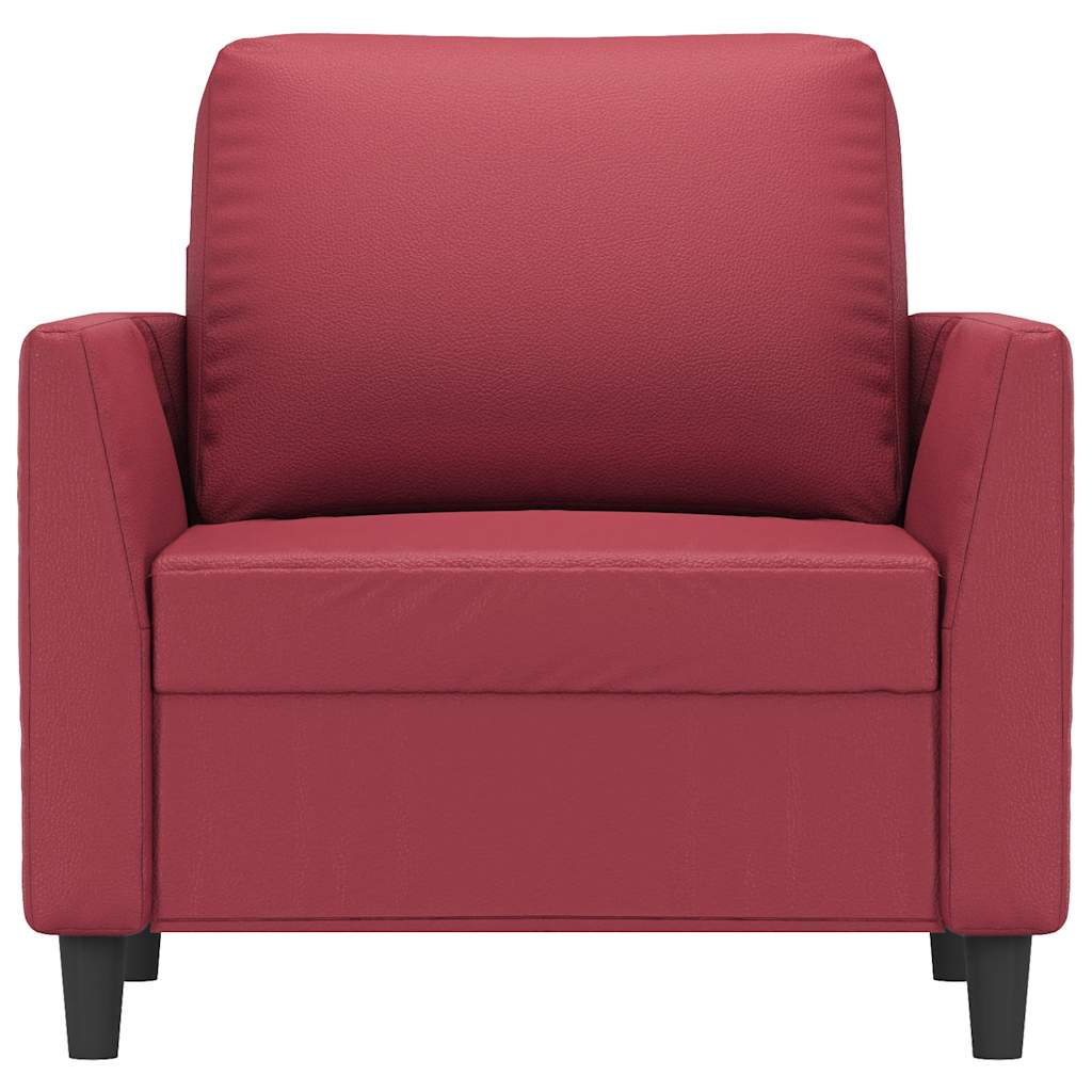 Fotelja crvena boja vina 60 cm od umjetne kože