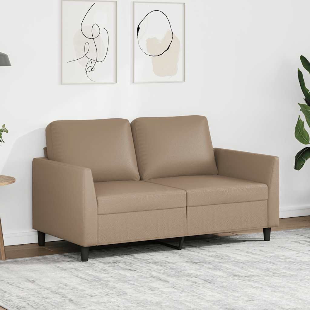 Dvosjed od tkanine boja cappuccina 120 cm od umjetne kože