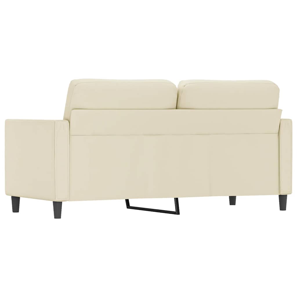 Dvosjed od tkanine krem 140 cm od umjetne kože