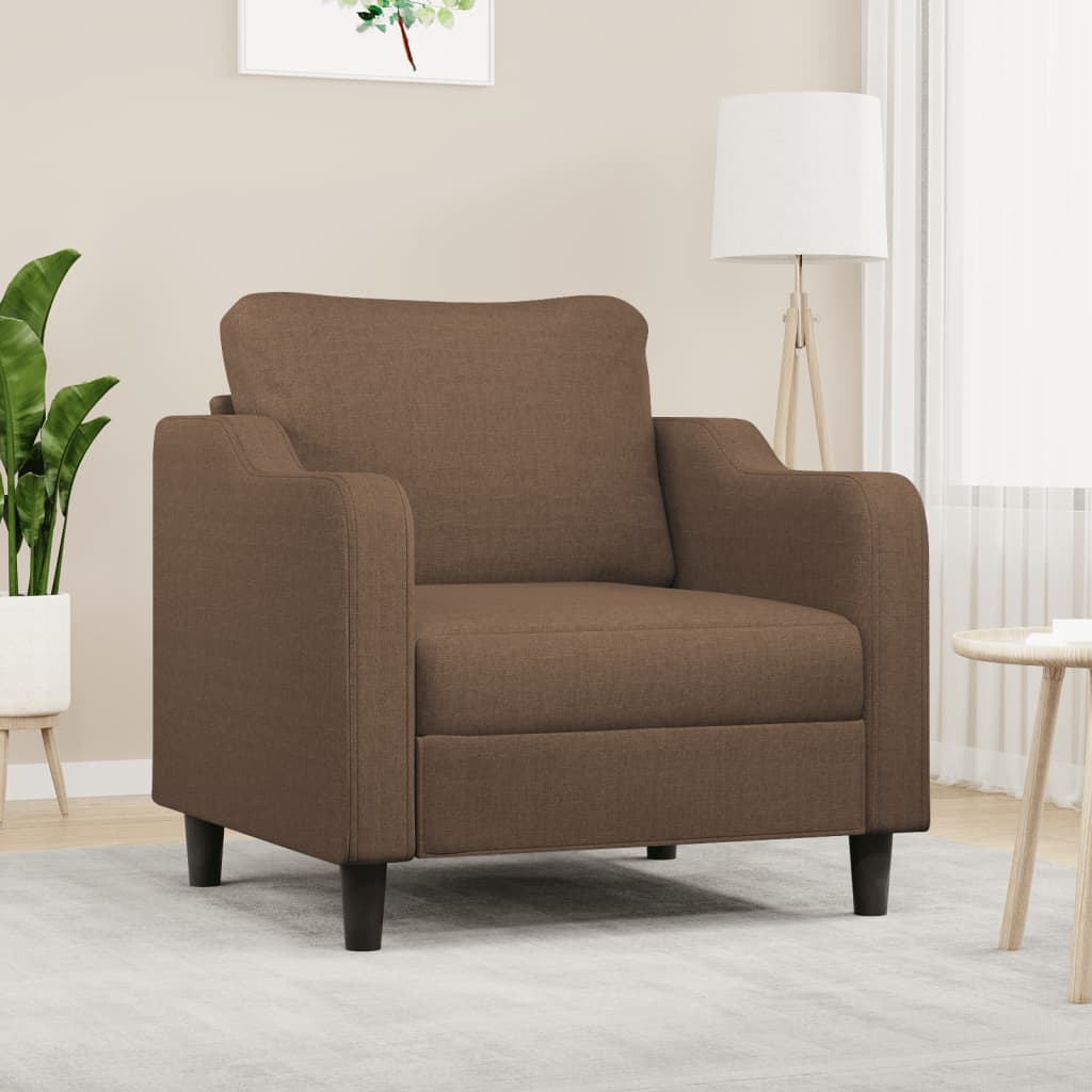 Fotelja smeđa 60 cm od tkanine