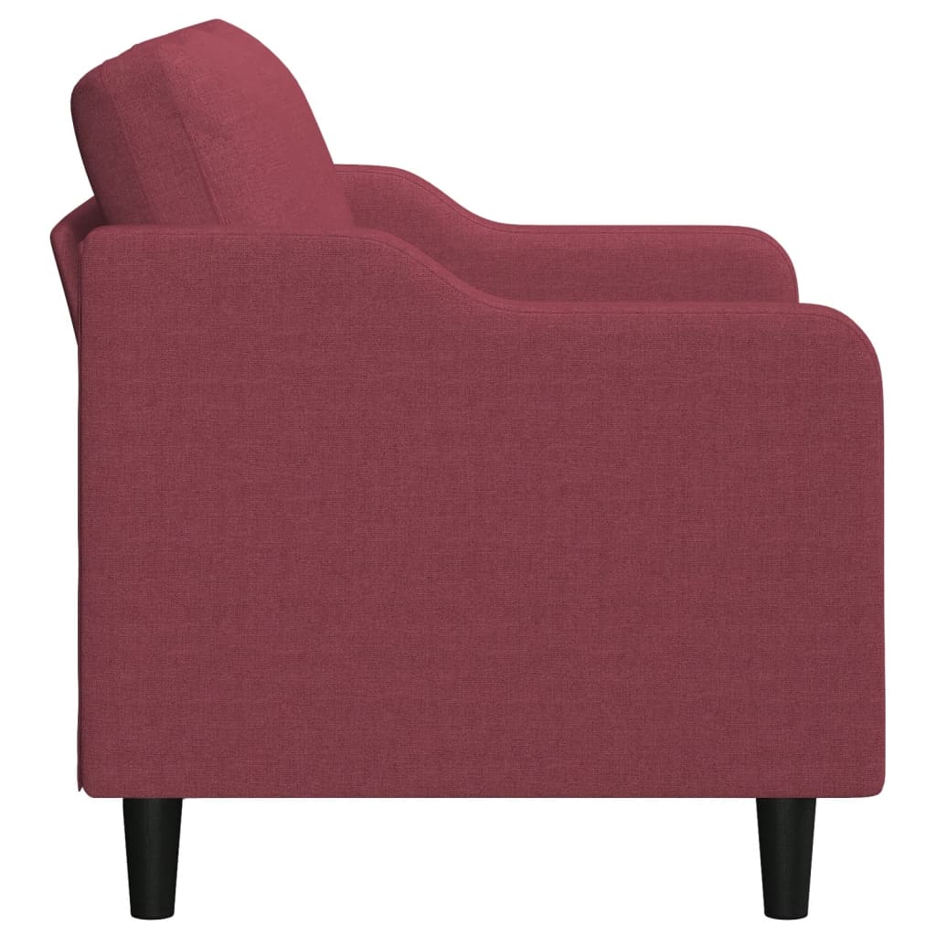 Dvosjed od tkanine crvena boja vina 120 cm