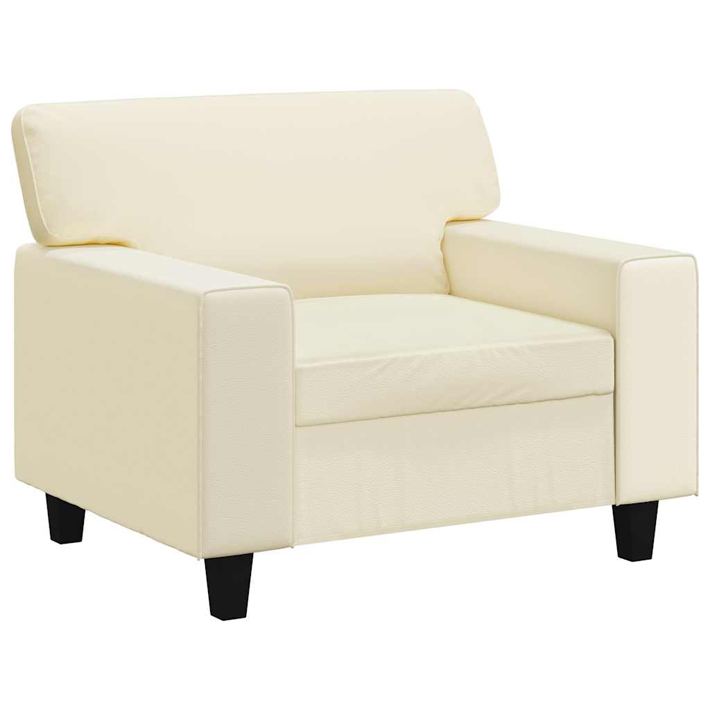 Fotelja krem 60 cm od umjetne kože