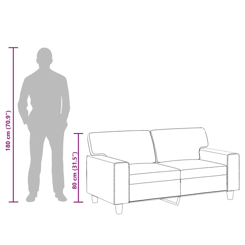 Dvosjed od tkanine krem 120 cm od umjetne kože