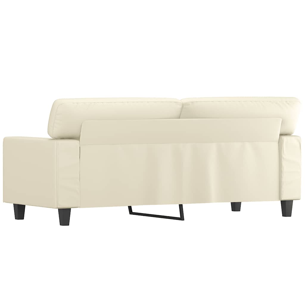 Dvosjed od tkanine krem 140 cm od umjetne kože