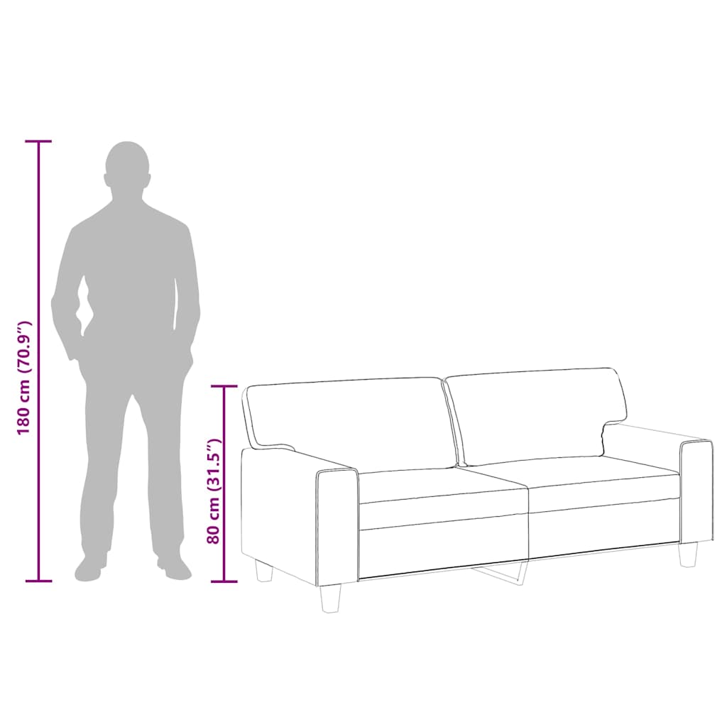 Dvosjed od tkanine krem 140 cm od umjetne kože