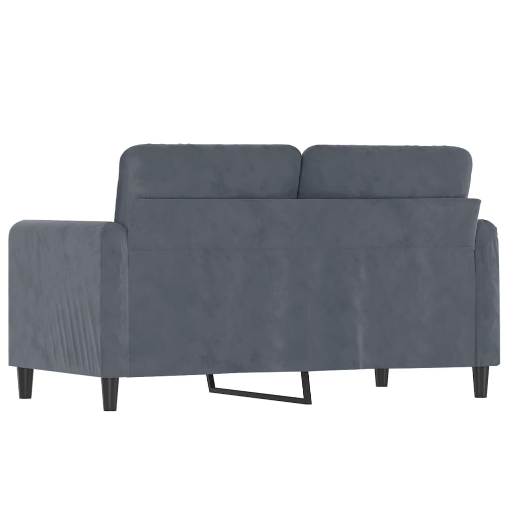 Dvosjed tamnosivi 120 cm baršunasti