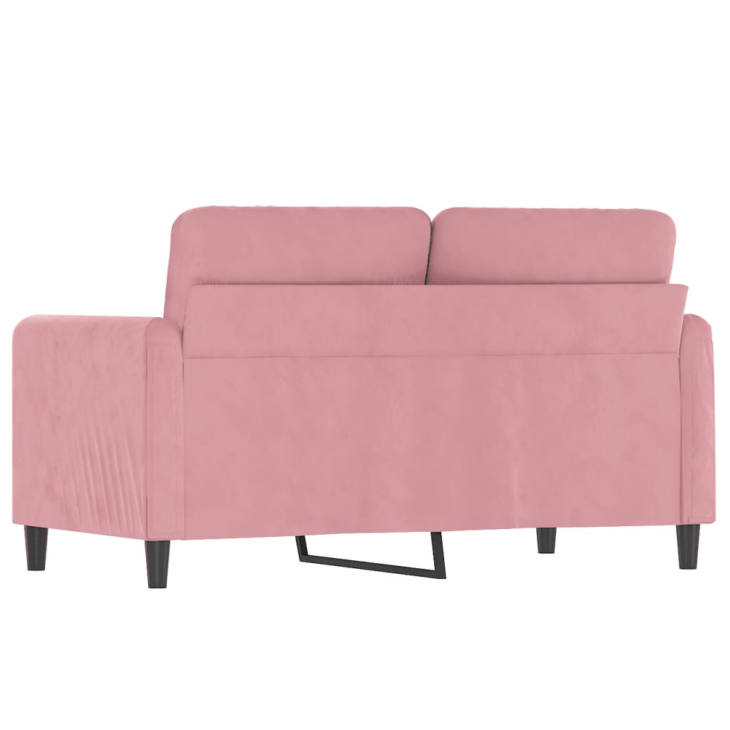 Dvosjed ružičasti 120 cm baršunasti