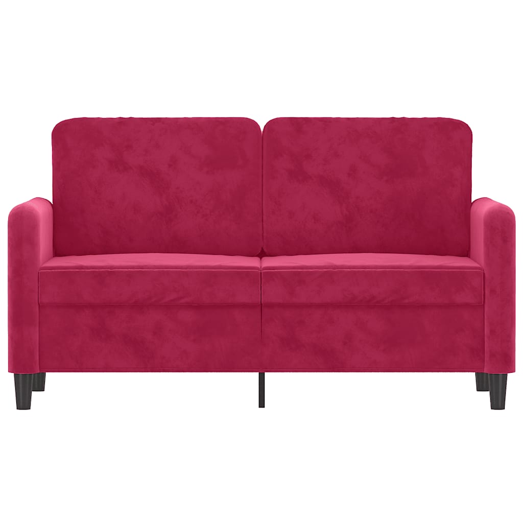 Dvosjed crvena boja vina 120 cm baršunasti