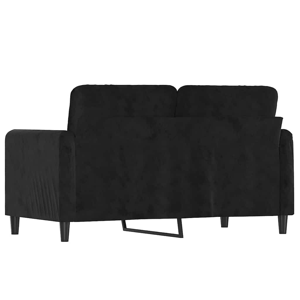 Dvosjed crni 120 cm baršunasti