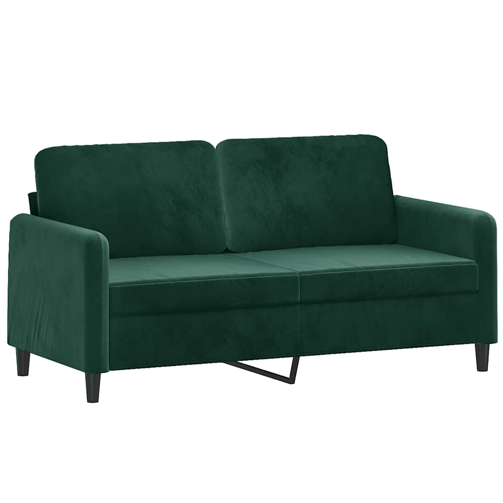 Dvosjed tamnozeleni 140 cm baršunasti