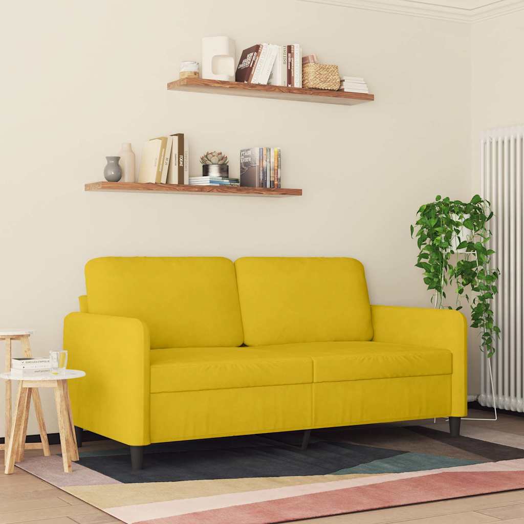 Dvosjed žuti 140 cm baršunasti