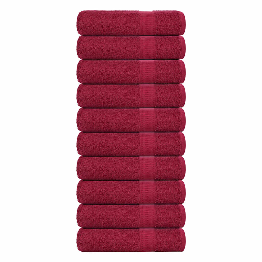 Ručnici za tuširanje FROGN 10 kom bordeaux 70x140 cm 360 g/m²