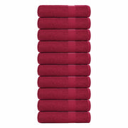 Ručnici za tuširanje FROGN 10 kom bordeaux 70x140 cm 360 g/m²