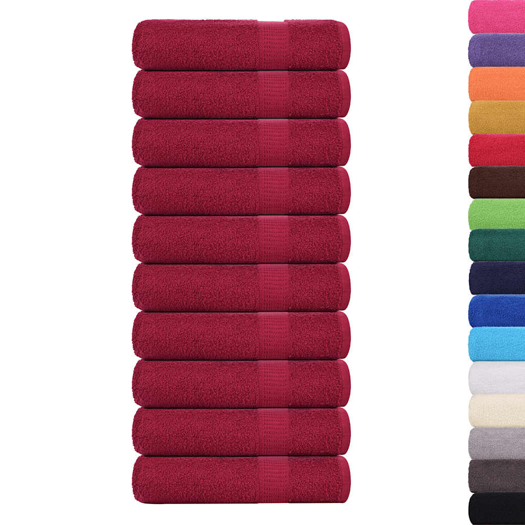 Ručnici za kupanje FROGN 10 kom bordo 100x150 cm 360 g/m²