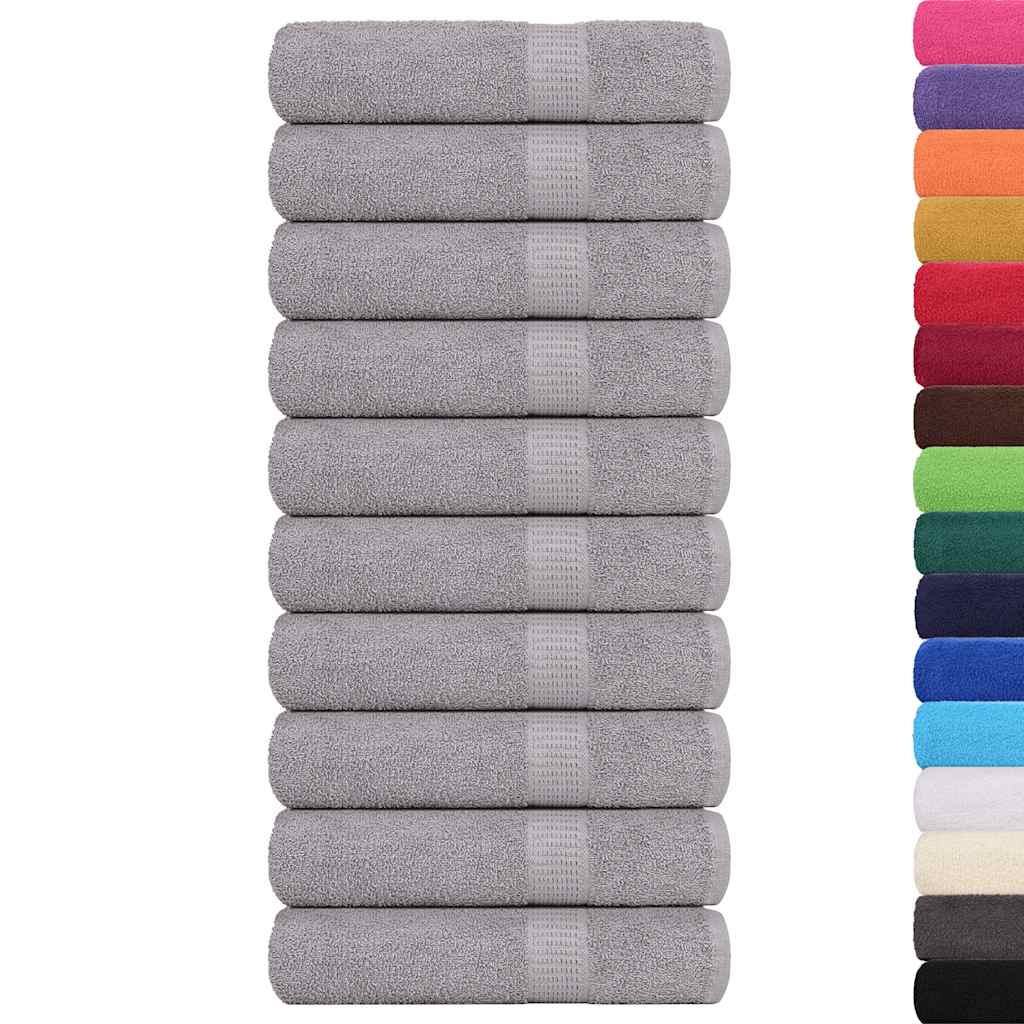 Ručnici za kupanje FROGN 10 kom sivi 100x150 cm 360 g/m²