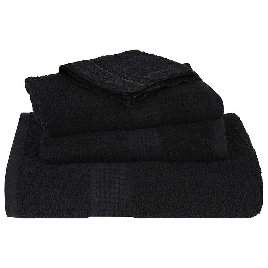 Ručnici za kupanje FROGN 10 kom crni 100x150 cm 360 g/m²